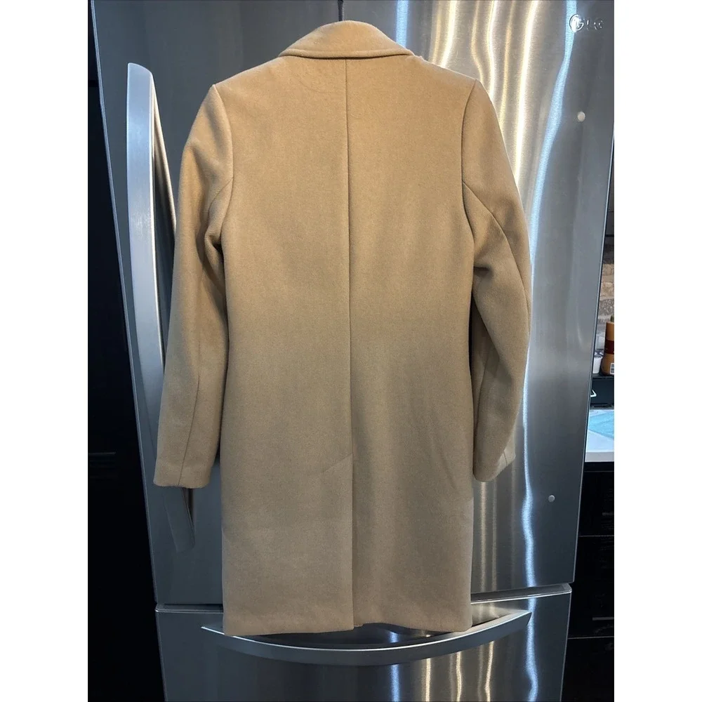 Abercrombie & Fitch Dad Coat Women's Camel Wool Blend Long Womens SZ XS